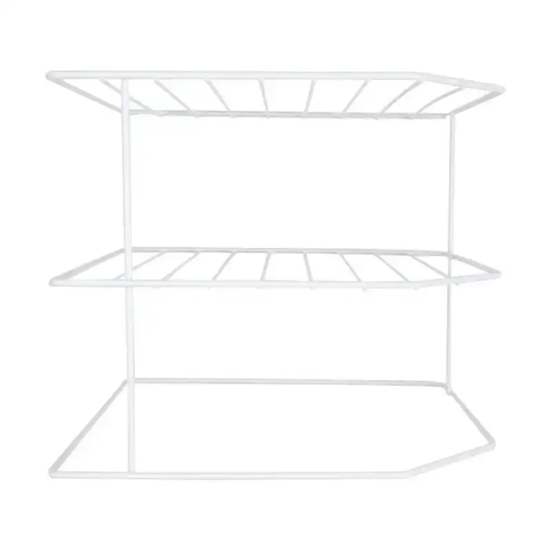 Organizador porta pratos horizontal viena 3 níveis em aço branco 990801 BEL — fotografia 6