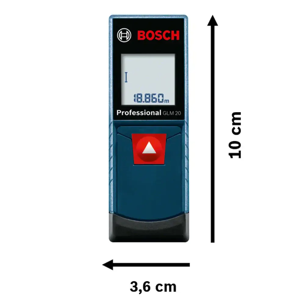 Trena à laser GLM 20 medidor de distância à laser 20 metros Bosch — fotografia 4