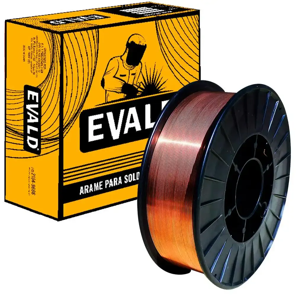 Arame para solda mig 0.9 MM rolo plástico 15 KG ER70S-6 Evald — fotografia de referência