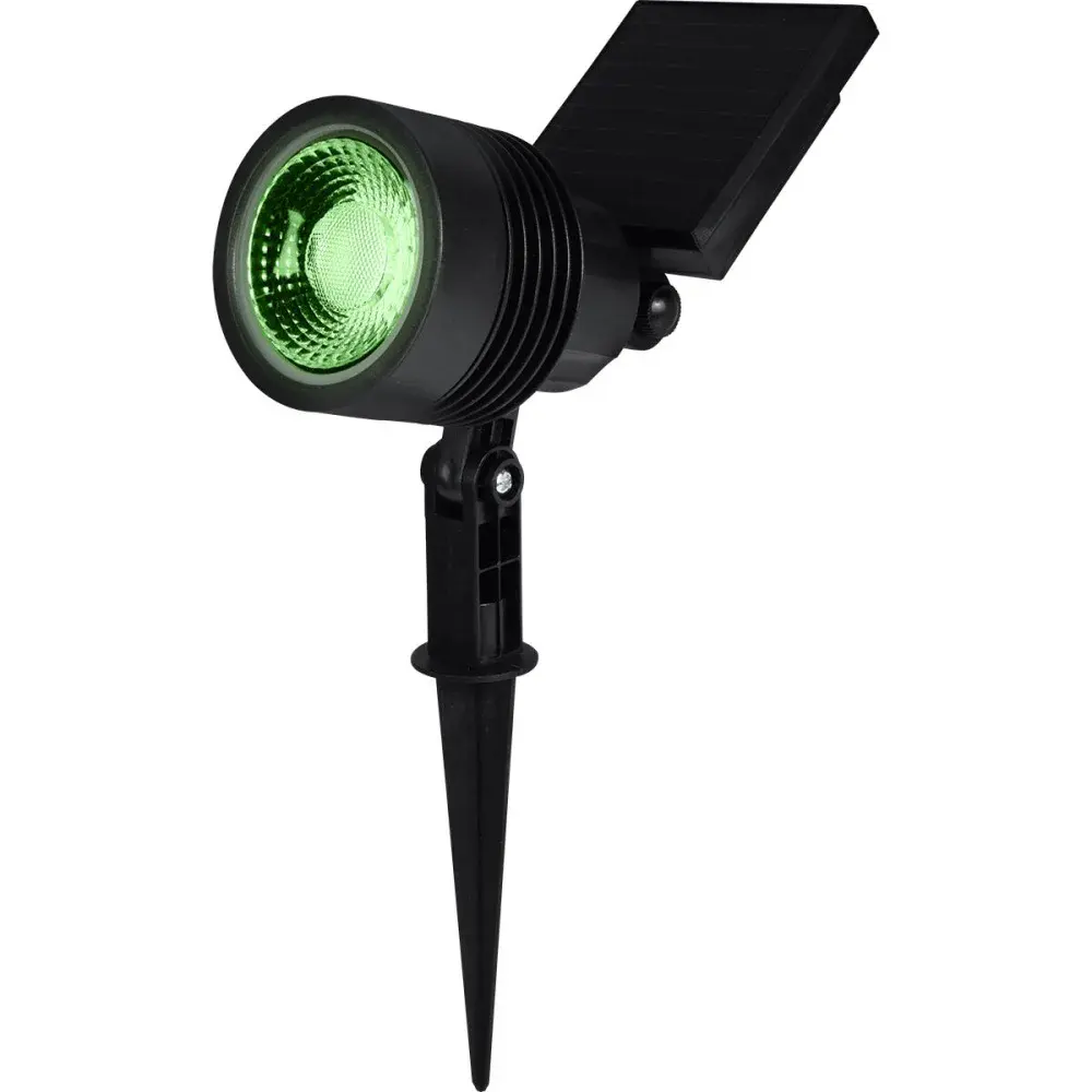 Espeto solar de led com painel articulado verde 20 lúmens Liege — fotografia 3