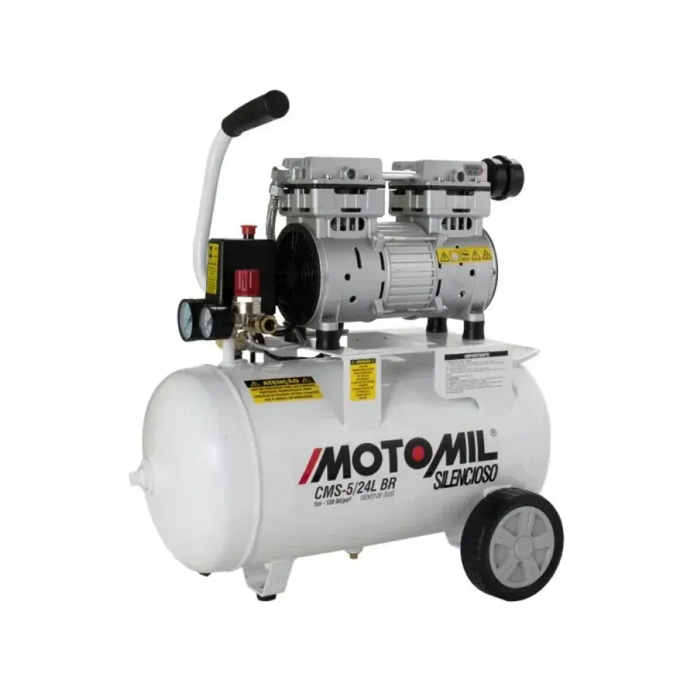 Compressor odonto silencioso cms 5,0/24BR 127V MotoMil — fotografia 6