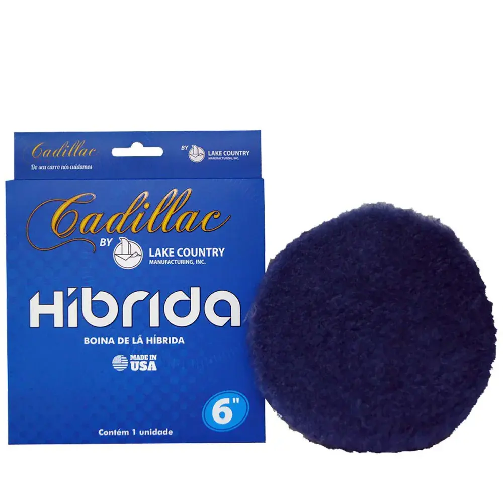 Boina para polimento de lã híbrida 6 azul Cadillac