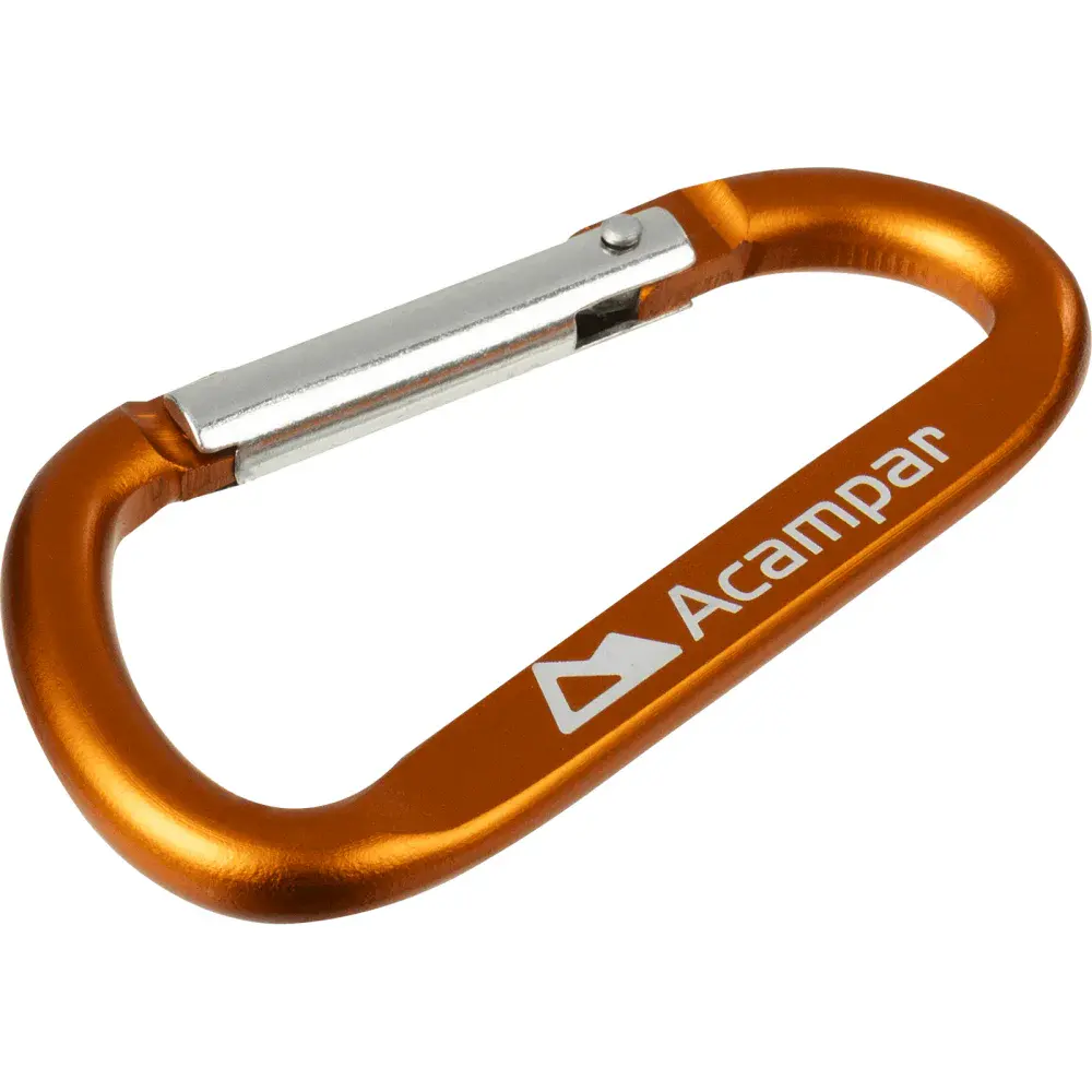 Mini mosquetão 7MM alumínio laranja Acampar — fotografia 3