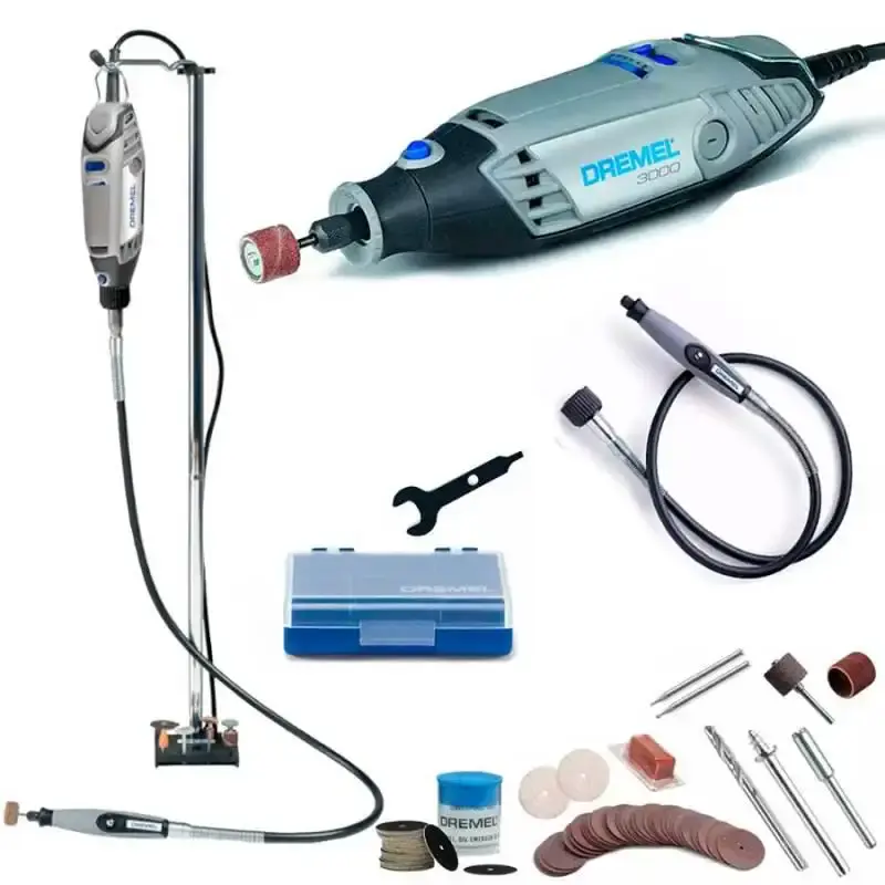 Retífica Dremel 3000 com eixo flexível, 82 acessórios e suporte 2222 Dremel 110 V