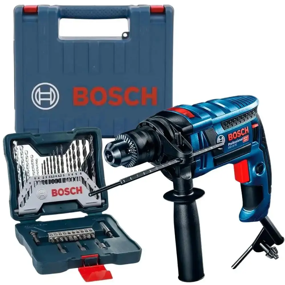 Furadeira de impacto 1/2 POL 850W e kit de pontas 33 peças Bosch 110 V