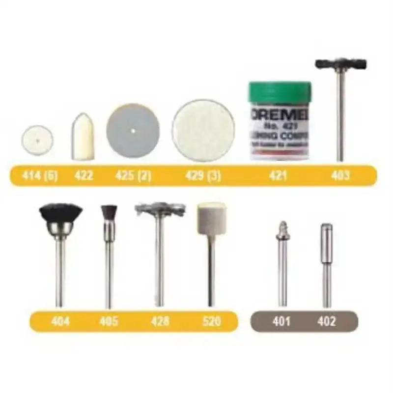 Kit para mini retífica 684-01 com 20 peças para limpar e polir drmel — fotografia 3