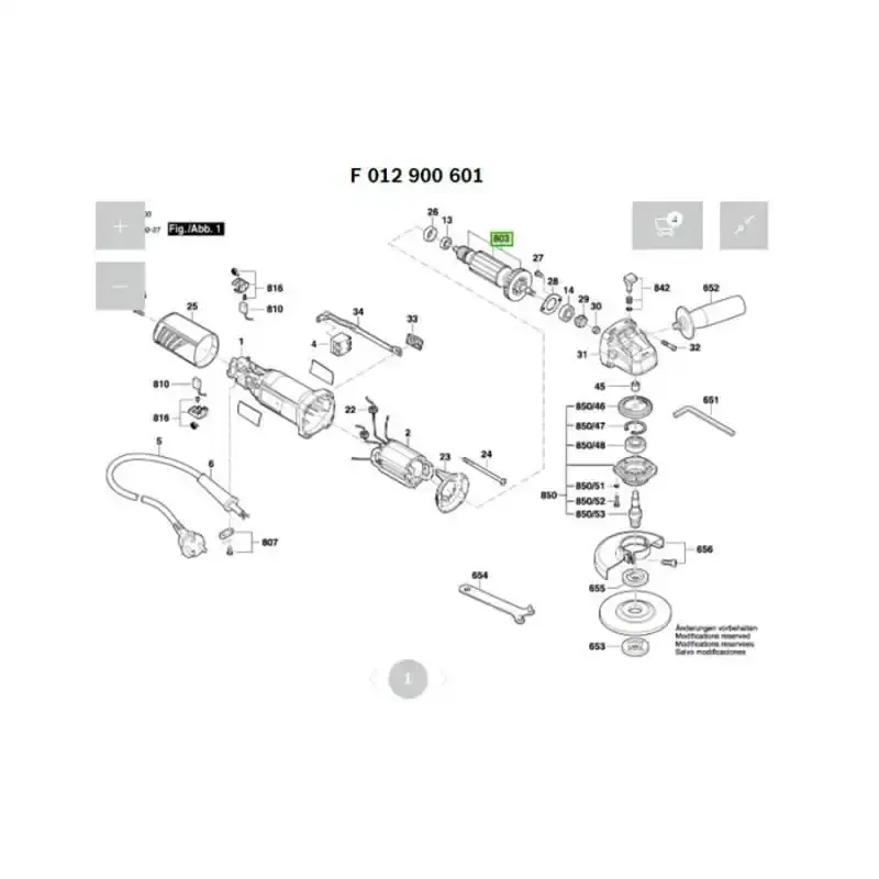 Estator para lixadeira angular 9006 em 110V F000607159 Skil 110 V — fotografia 4