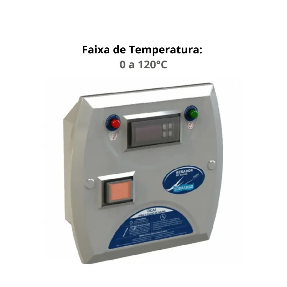 Comando Digital para Sauna 4 kw / 6 kw / 9 kw Steam Inox SODRAMAR 220 V — fotografia 5