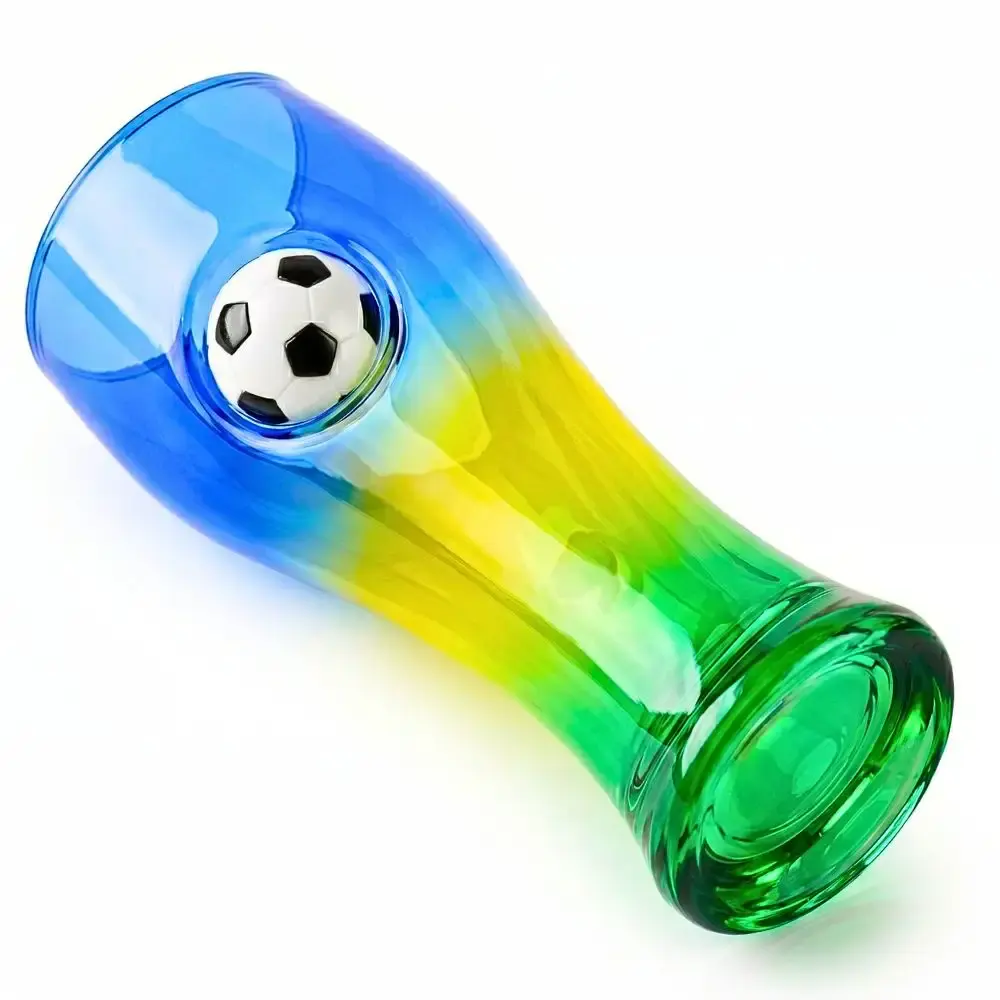 Copo de vidro modelo tulipa futebol copa do mundo casa LYS — fotografia 7