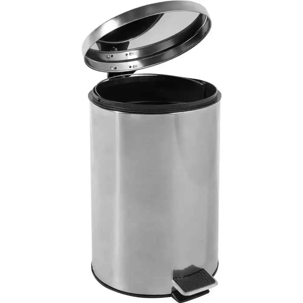 Lixeira redonda 20 litros inox Vonder — fotografia 4