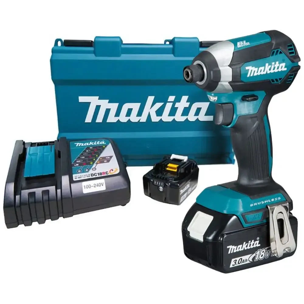 Parafusadeira de impacto 170NM 18V com carregador 2 baterias 18V 3,0AH e maleta Makita — fotografia de referência