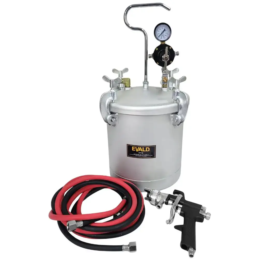 Tanque de pressão 10L para pintura com pistola mangueira e regulador profissional ETP-10L Evald