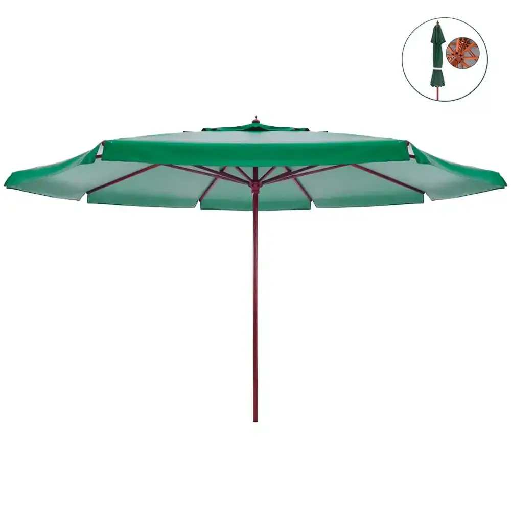 Ombrellone 4M verde bagum haste em madeira 400803 bel BEL FIX