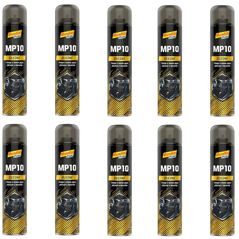 Silicone Spray Neutro 300 ml com 10 Unidades MUNDIAL PRIME