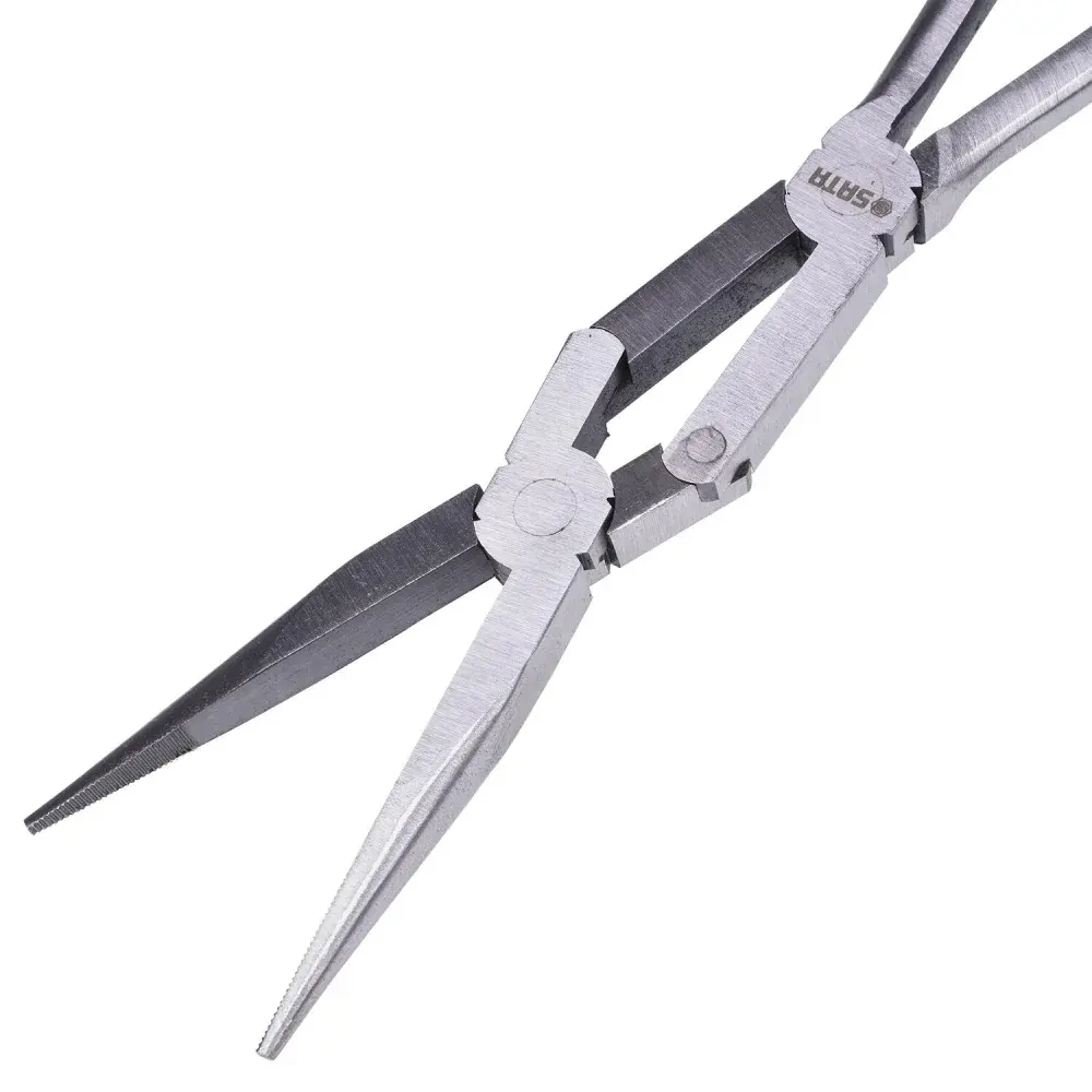 Alicate bico meia cana extra longo reto 34 cm ST70711ST Sata — fotografia 5