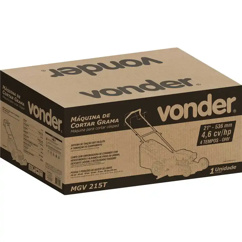 Cortador de grama a gasolina 21POL 4,6HP MGV-215T Vonder — fotografia 6
