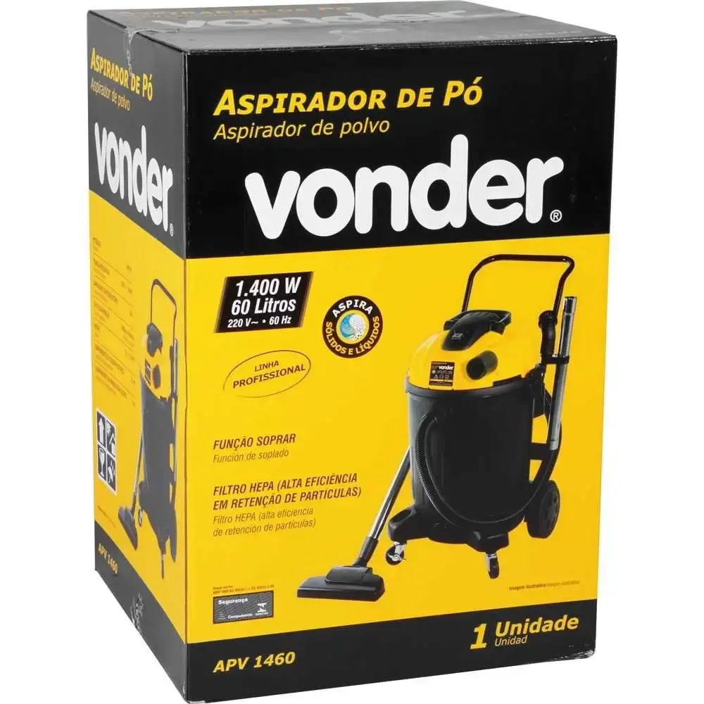 Aspirador de pó e líquidos 1400W 60 litros APV-1460 Vonder — fotografia 12