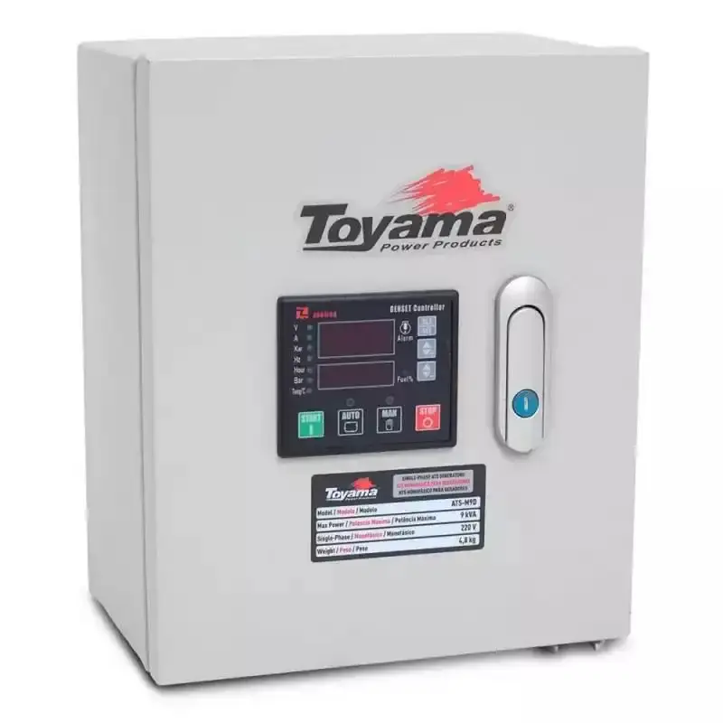 Gerador energia diesel 7.5KVA trifásico TDG8500E3DXP + painel automático ATS-T9-220 Toyama — fotografia 3