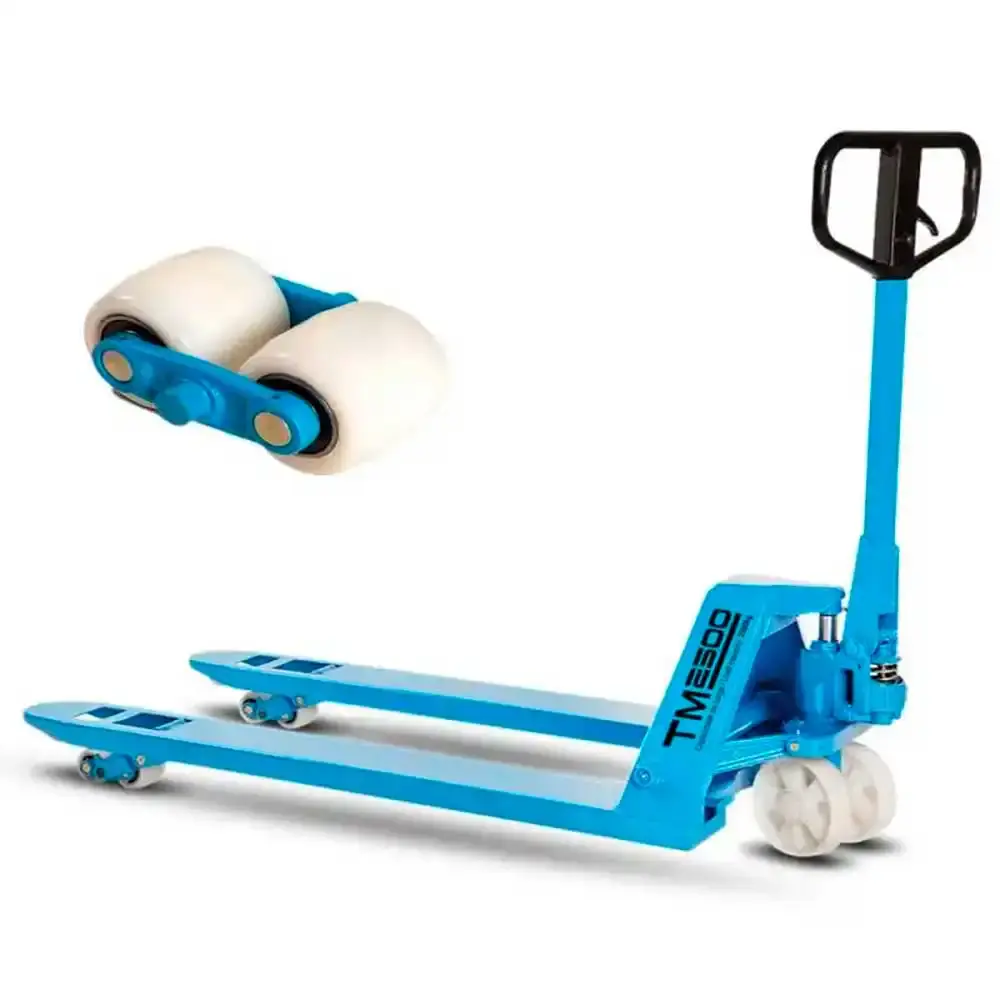 Paleteira transpalete manual 525 MM roda dupla 2.500 KG TM2500 RTN525 Paletrans