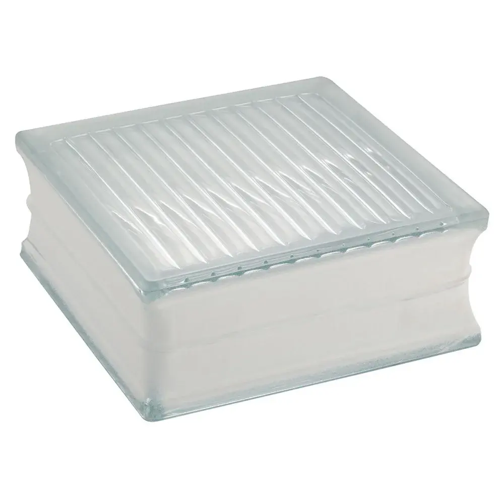 Tijolo de vidro linelite transparente 19X8CM 6 peç Liege — fotografia de referência