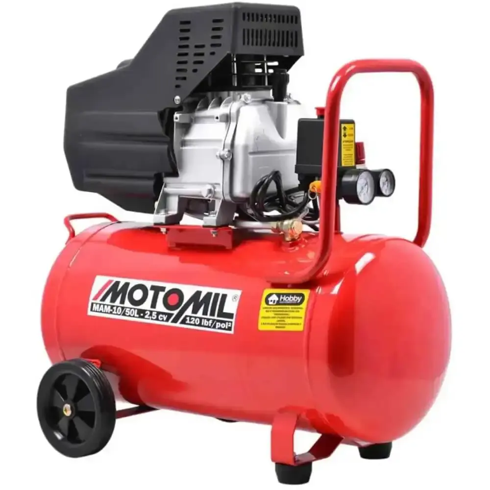 Compressor de ar 8,8 PÉS 50 litros 2,5 HP bivolt MAM-10/50 MotoMil — fotografia 2