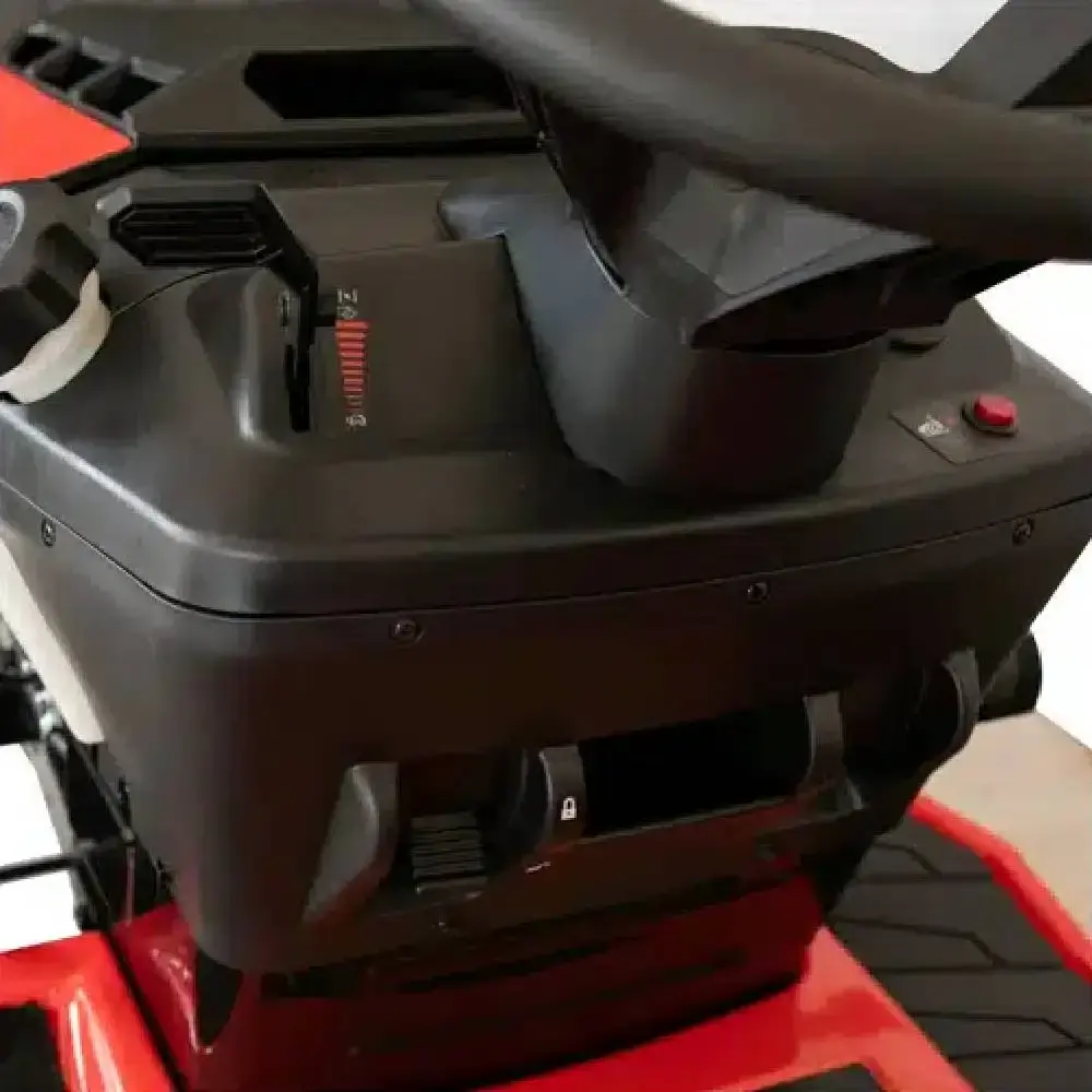 Trator cortador de grama 17HP gasolina 4T com recolhedor 42POL Toyama — fotografia 9