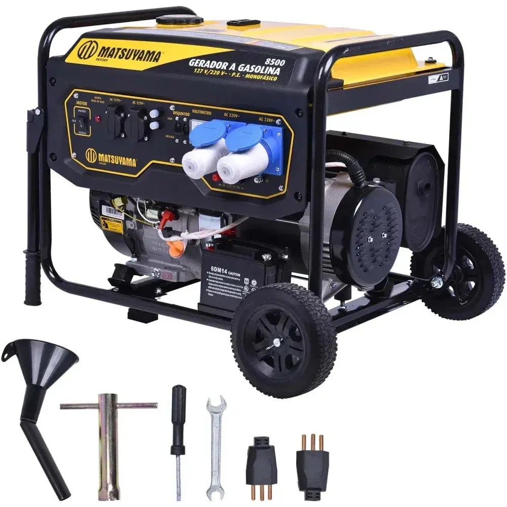 Gerador de energia à gasolina 8500W bivolt Matsuyama — fotografia 6