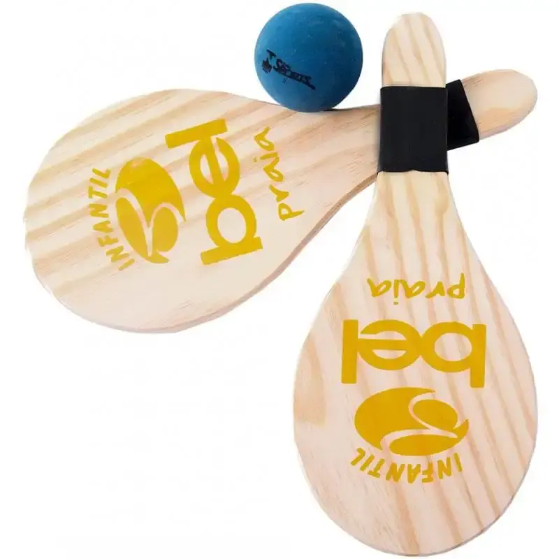 Kit tênis de praia infantil de brinquedo frescobol BEL — fotografia 3