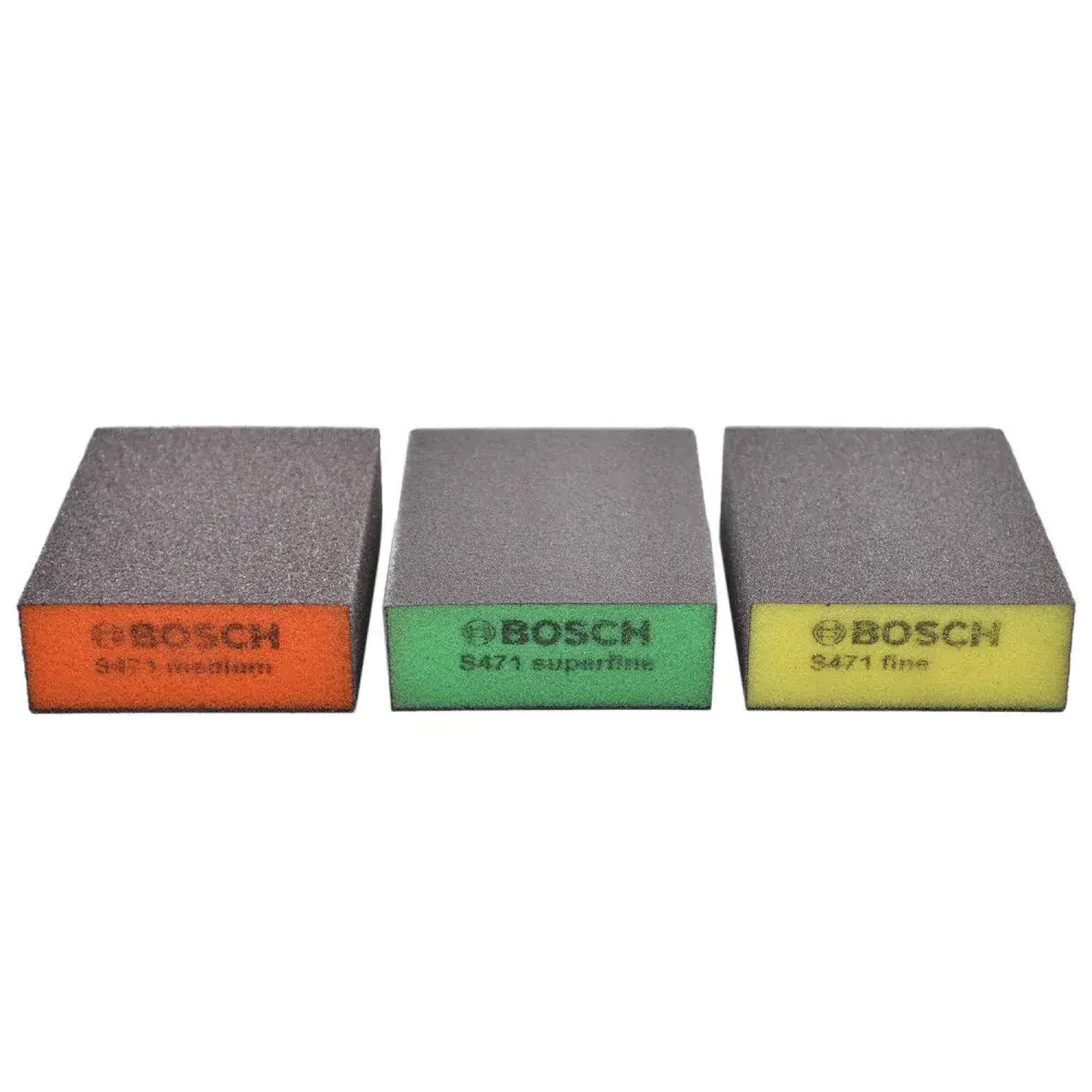 Kit 3 esponjas abrasivas m,f,sf best for flat + edge Bosch