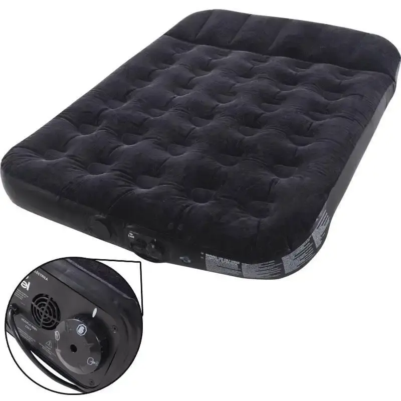 Colchão Inflável Elétrico Queen Size 191 x 137 x 22 CM Preto BEL 220 V BEL FIX — fotografia de referência