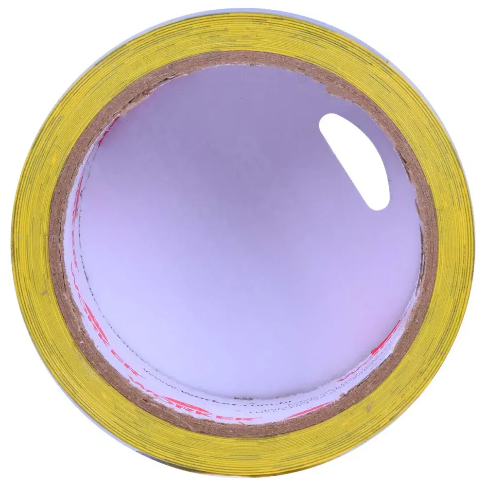 Fita adesiva para demarcação amarelo/preto 48MM 15M Worker — fotografia 3
