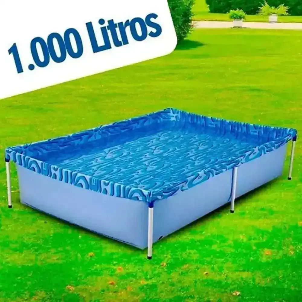 Piscina Retangular com Armação 1.000 Litros 189 x 126 x 42cm 1002 MOR — fotografia 4
