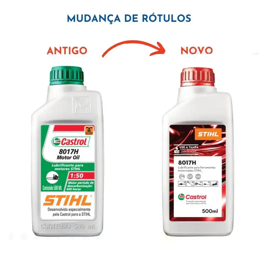 Óleo castrol Stihl 8017 2 tempos 500 ml original 20 unidades — fotografia 4