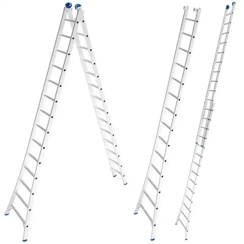 Escada de Alumínio Extensiva 2 x 14 Degraus 4.21 x 7.01 Metros MOR