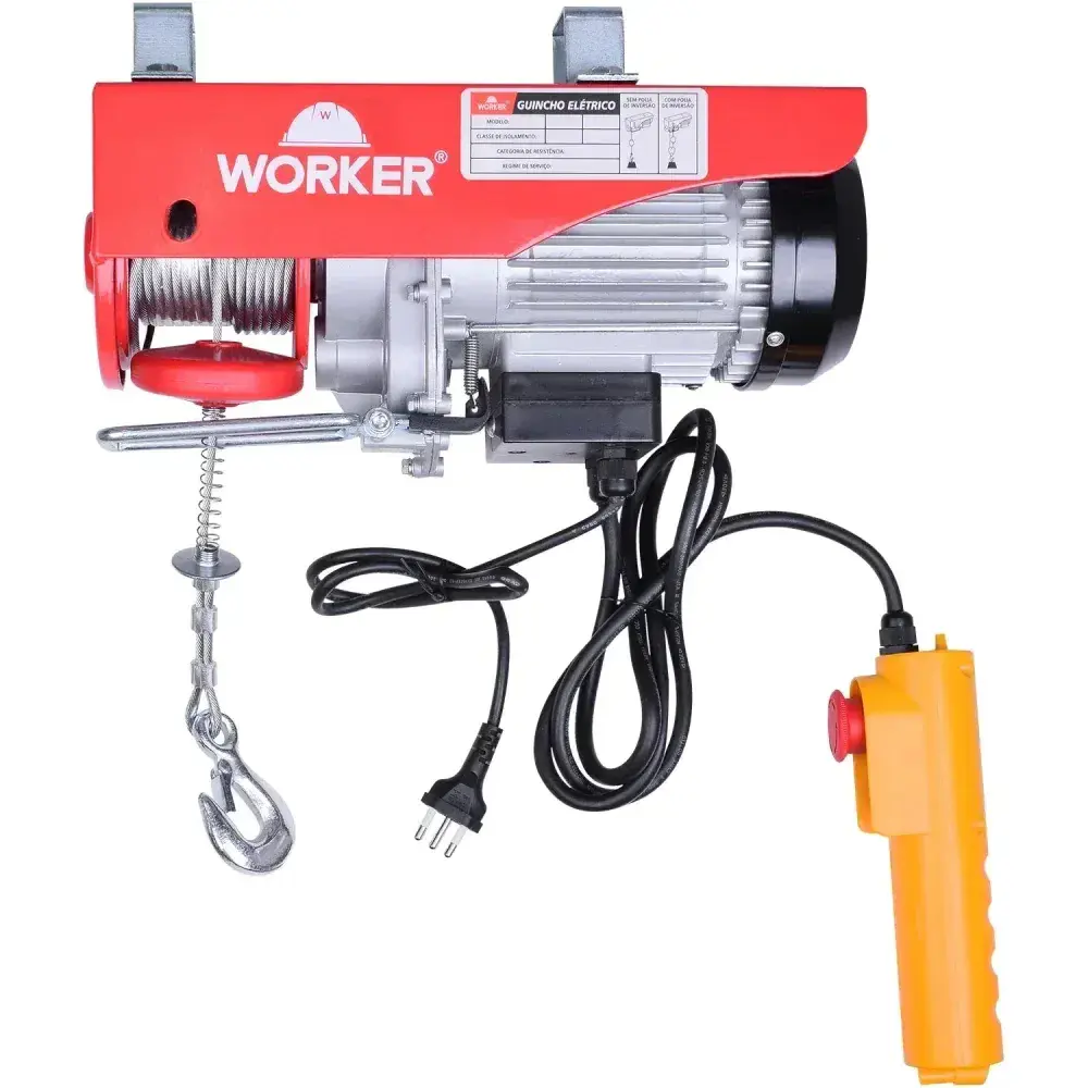 Guincho elétrico 300/600KG 1200W 127V Worker — fotografia 7