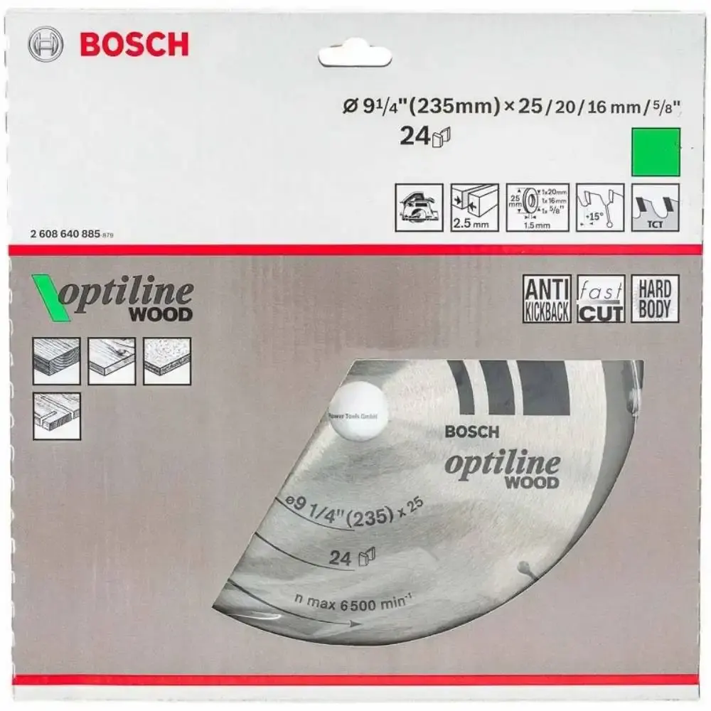 Disco de corte widea 9,1/4POL 24 dentes F16/20 Bosch — fotografia 2