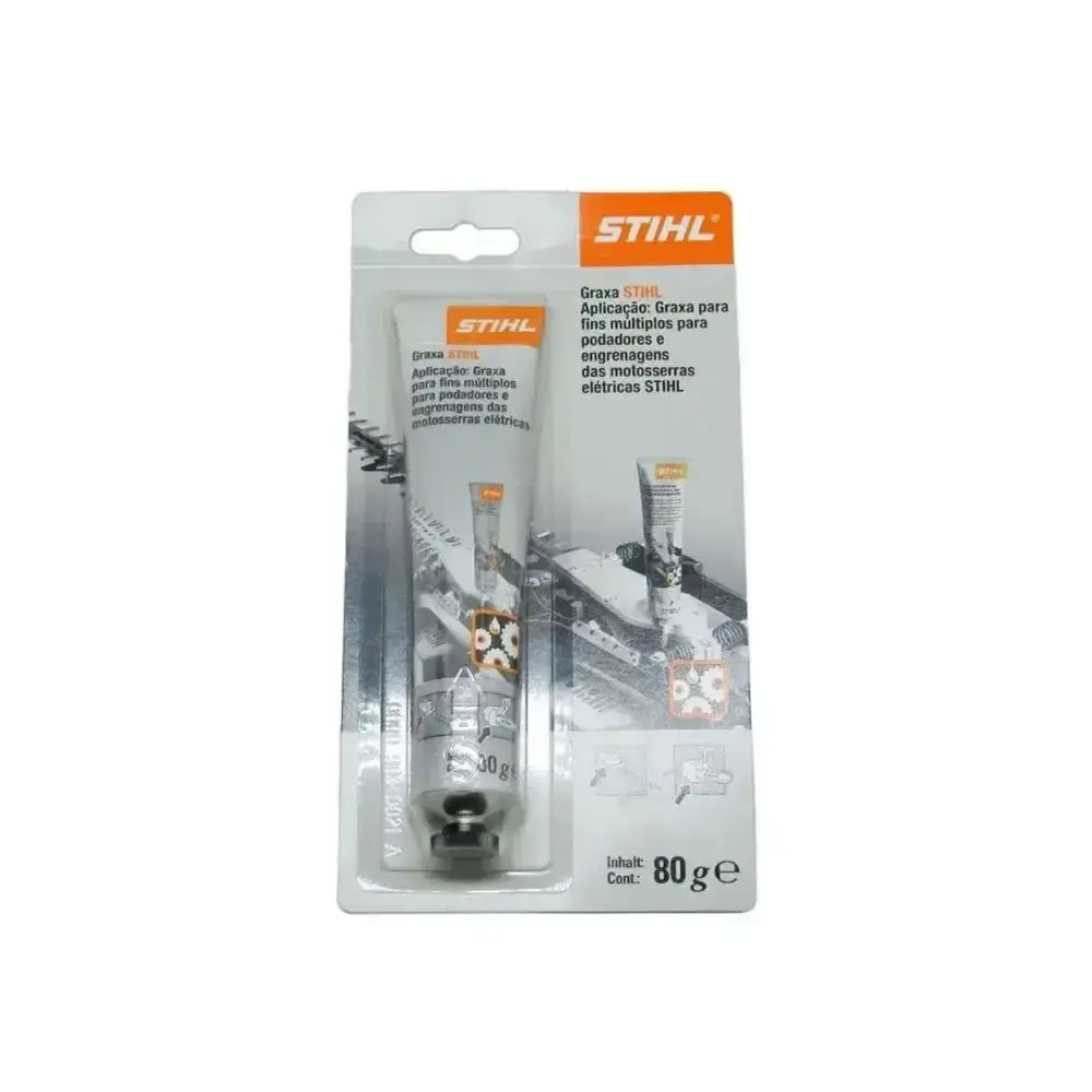 Tubo de graxa multiuso 80 gramas para podadores e motosserras Stihl — fotografia de referência