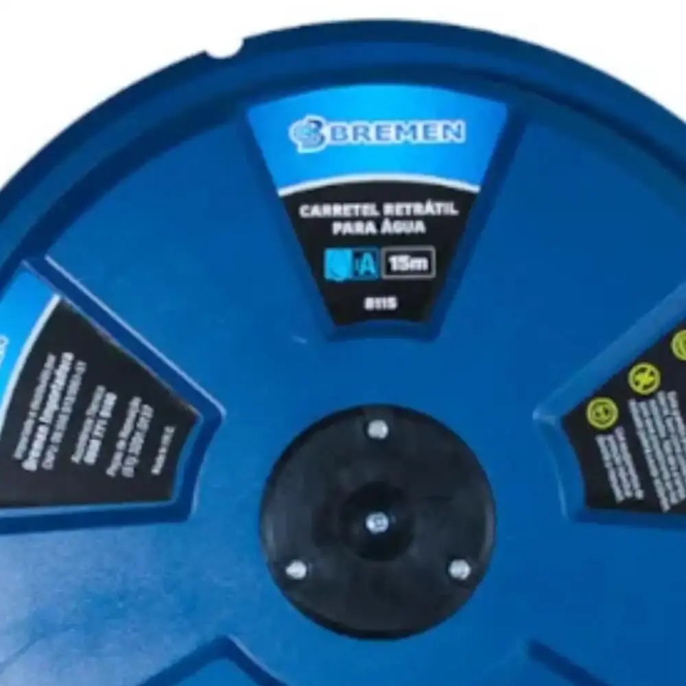 Carretel Retrátil com Mangueira PVC 5/16 Pol x 15 Metros para Ar e Água BREMEN — fotografia 5