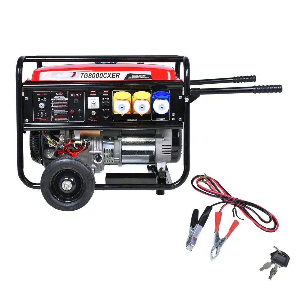 Gerador a gasolina pe 420CC 7,2KVA 3600RPM biv TG8000CXER Toyama — fotografia de referência