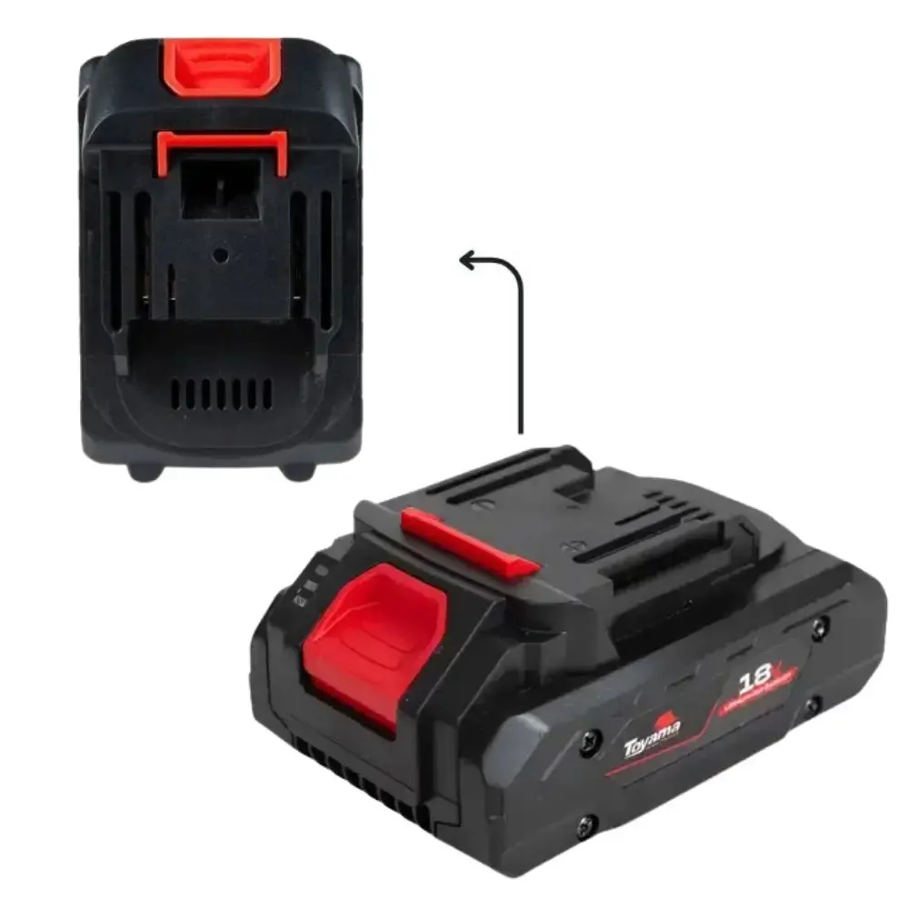 Bateria 18V highpower com indicador 21700 cells TBT18B 4.0-AH Toyama — fotografia 5