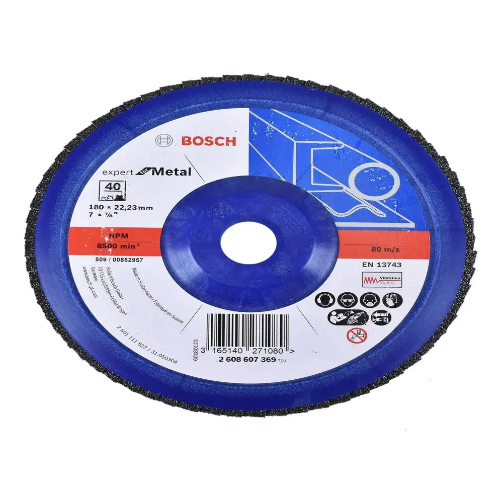 Lixa disco flap 180MM G40 professional for metal da Bosch — fotografia 8