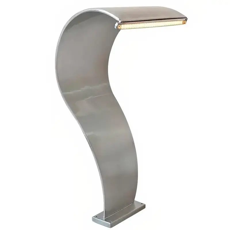 Cascata para Piscinas 60 x 26 CM Aço Inox Naja com LUZ RGB EVALD