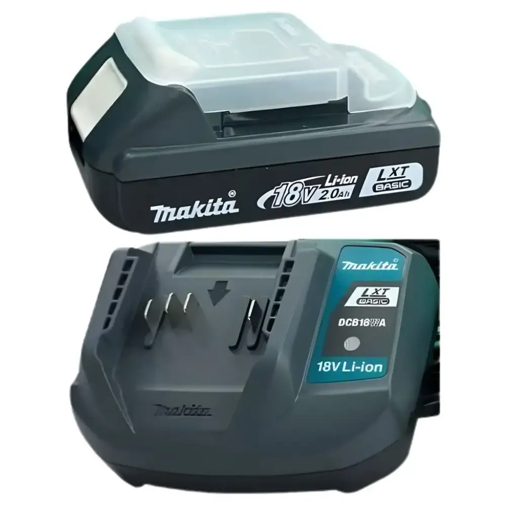 Parafusadeira de impacto 65NM com 2 baterias carregador makita e estojo de pontas 41 peças Evald — fotografia 3