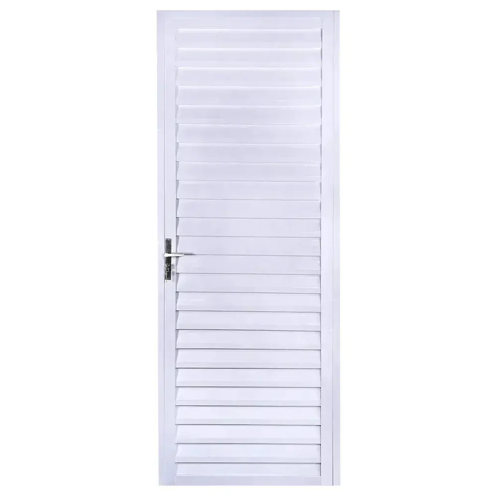 Porta veneziana em alumínio branco 210X80CM Aluvid — fotografia 5