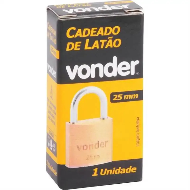 Cadeado de latão 25 MM Vonder — fotografia 2