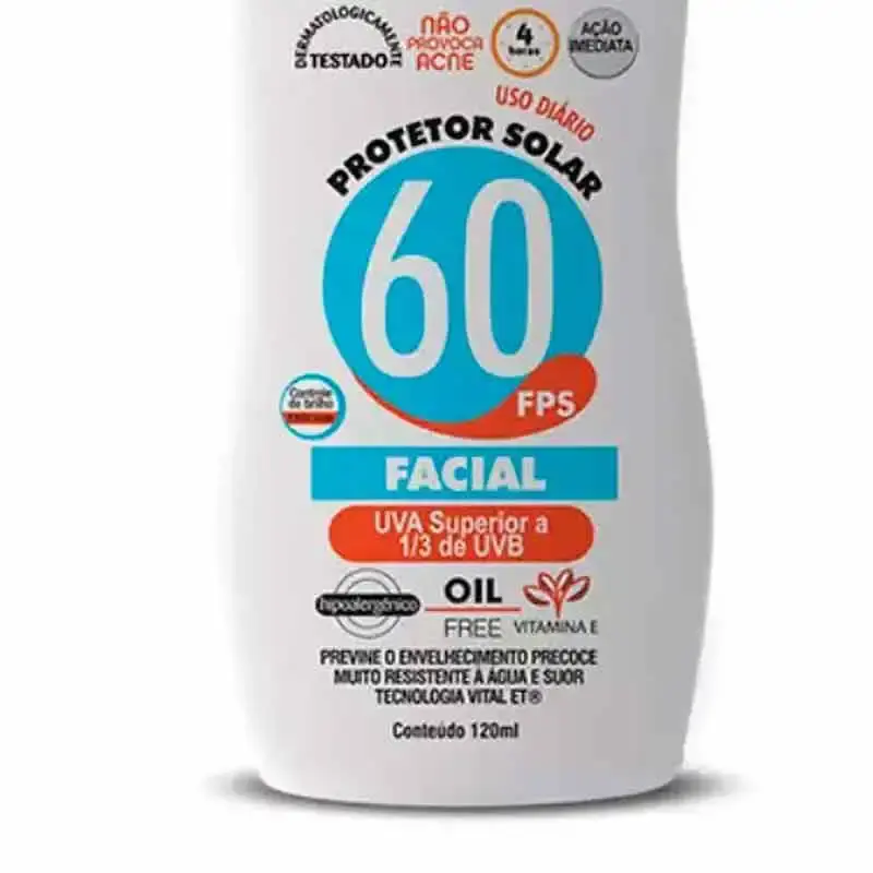 Protetor solar facial FPS 60 bisnaga 120 ML Nutriex — fotografia 3