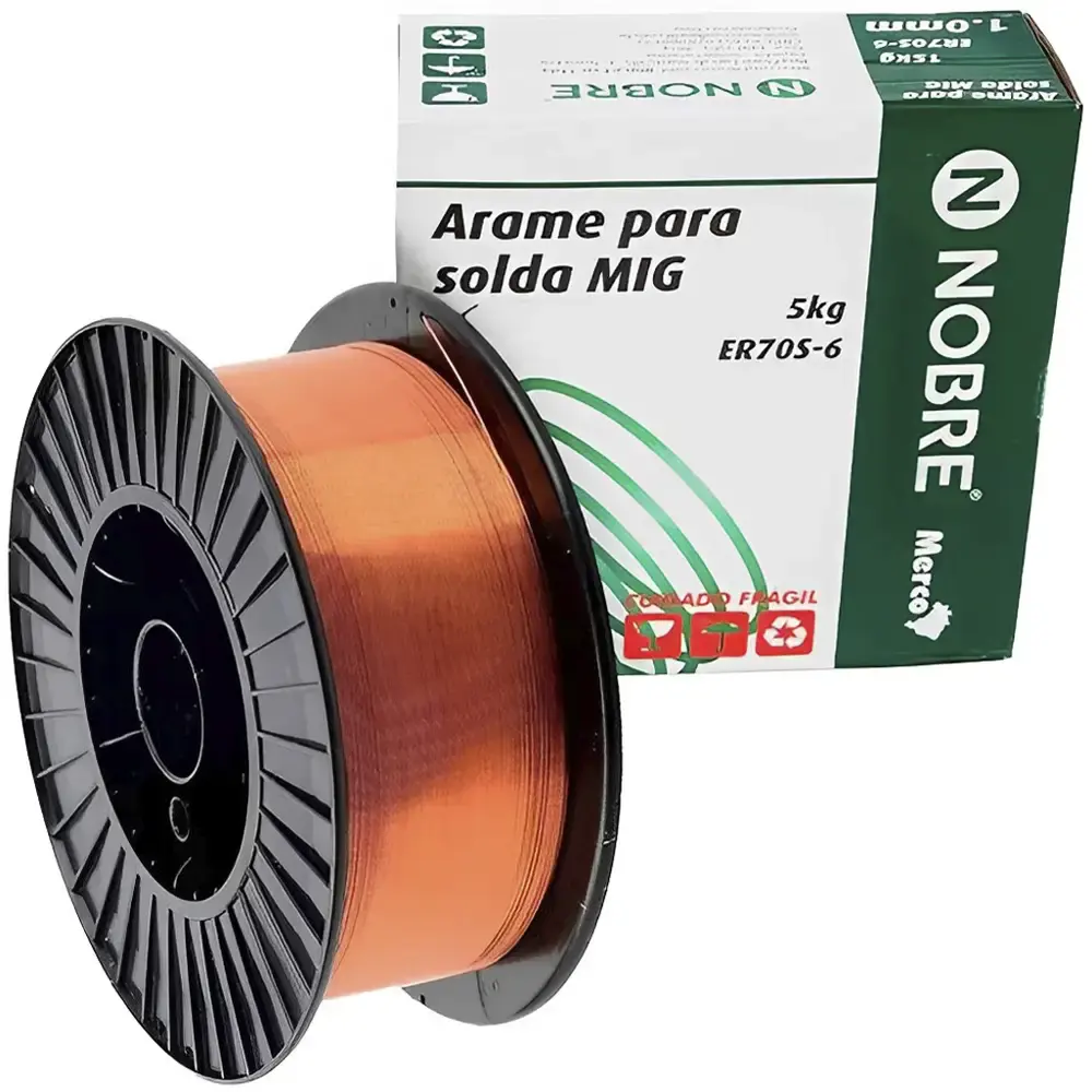 Arame para Solda Mig 0,8 mm AWS ER70S-6 Rolo 5 Kgs MERCO NOBRE