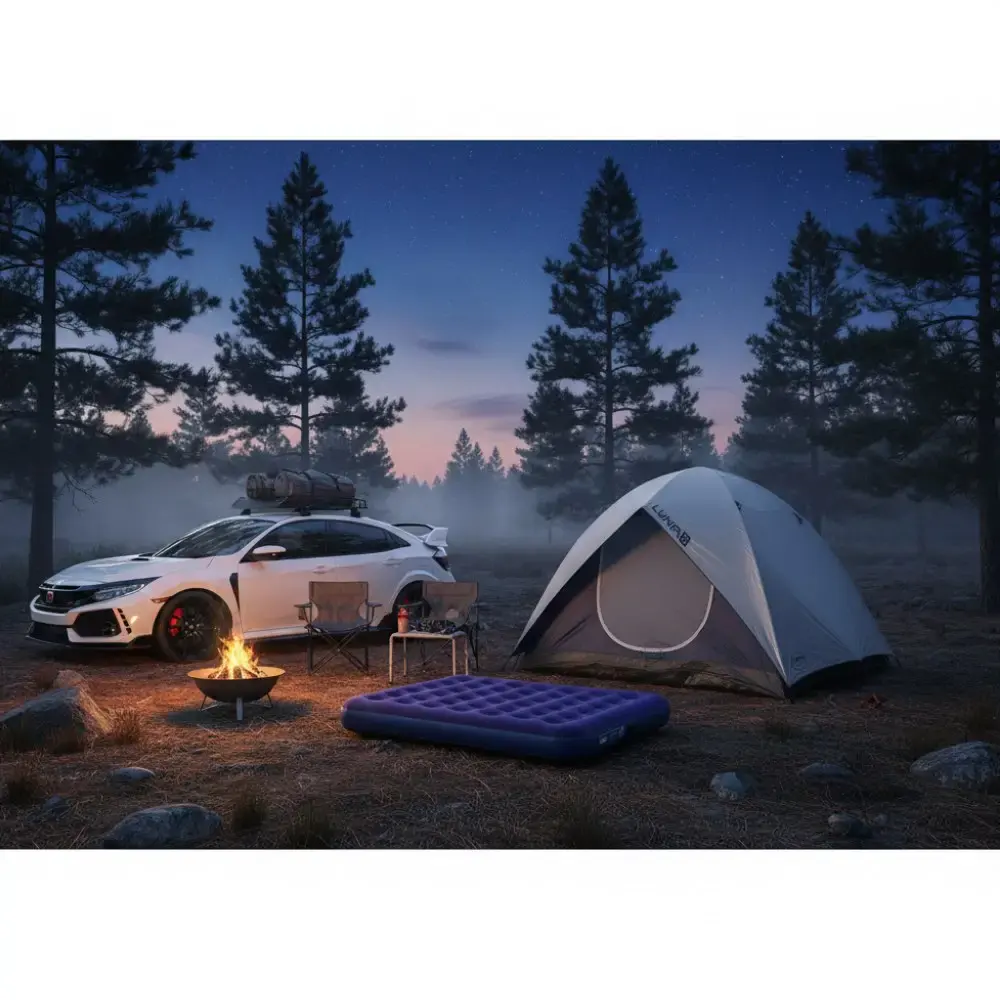 Barraca para camping luna 5 pessoas com colchão inflável casal kala Mor — fotografia 3
