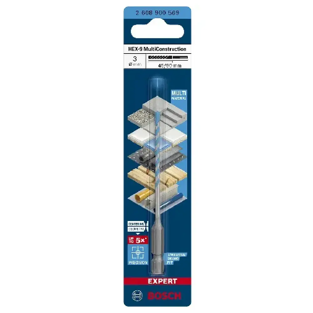 Broca HEX-9 3X45X90 multiconstruction Bosch — fotografia 10