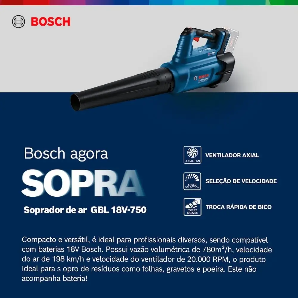 Roçadeira GRF 18V-23 com soprador de ar e bateria 18V 4,0AH carregador bivolt Bosch — fotografia 7